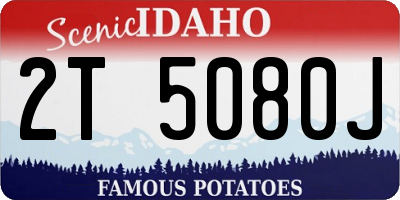 ID license plate 2T5080J