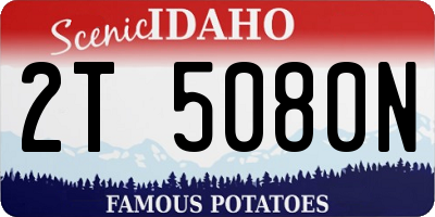 ID license plate 2T5080N