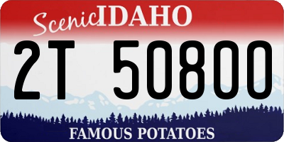 ID license plate 2T5080O