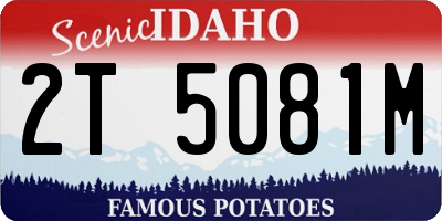 ID license plate 2T5081M