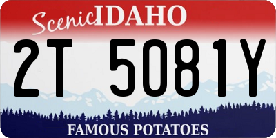 ID license plate 2T5081Y
