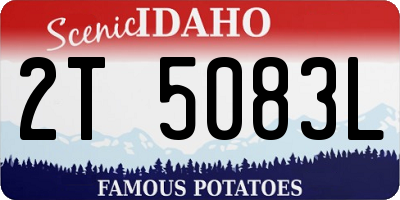 ID license plate 2T5083L