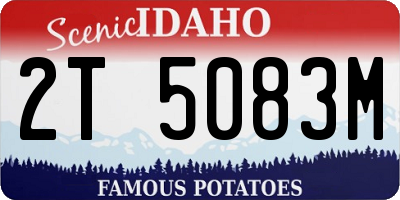ID license plate 2T5083M