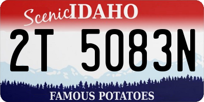 ID license plate 2T5083N