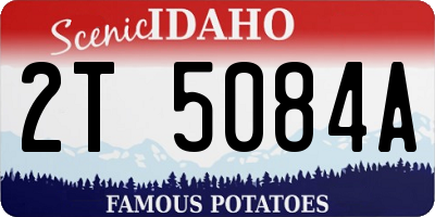 ID license plate 2T5084A