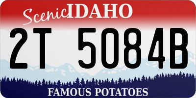 ID license plate 2T5084B