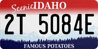 ID license plate 2T5084E
