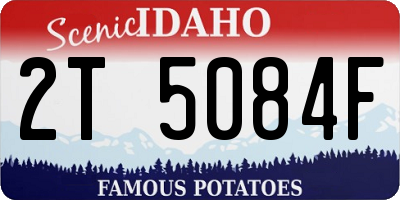 ID license plate 2T5084F