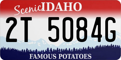 ID license plate 2T5084G