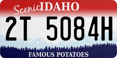 ID license plate 2T5084H