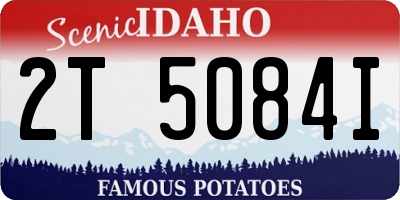 ID license plate 2T5084I