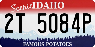 ID license plate 2T5084P