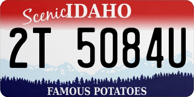 ID license plate 2T5084U