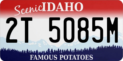 ID license plate 2T5085M