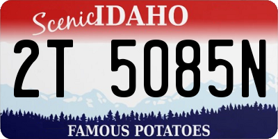 ID license plate 2T5085N