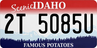 ID license plate 2T5085U