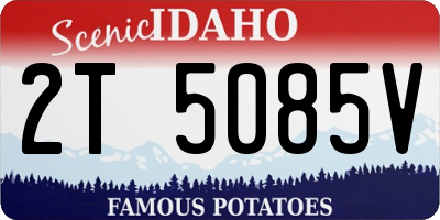 ID license plate 2T5085V