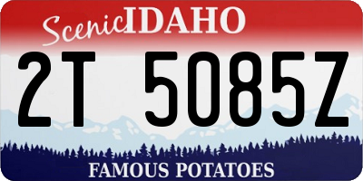 ID license plate 2T5085Z