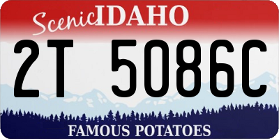 ID license plate 2T5086C