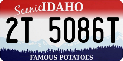 ID license plate 2T5086T