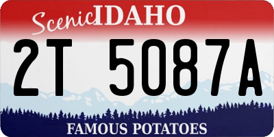 ID license plate 2T5087A