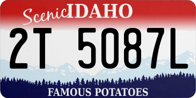 ID license plate 2T5087L