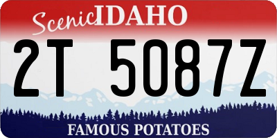 ID license plate 2T5087Z