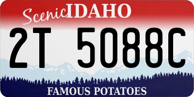 ID license plate 2T5088C