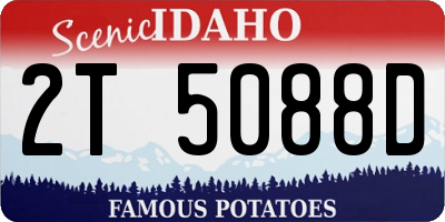 ID license plate 2T5088D