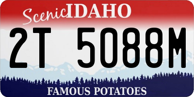 ID license plate 2T5088M