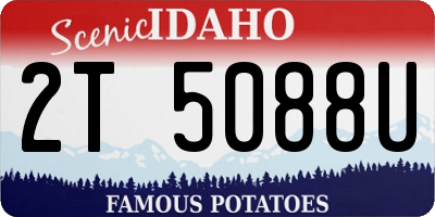 ID license plate 2T5088U