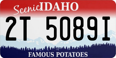 ID license plate 2T5089I