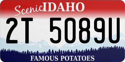 ID license plate 2T5089U