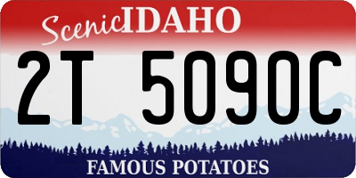 ID license plate 2T5090C