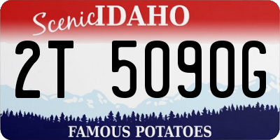 ID license plate 2T5090G