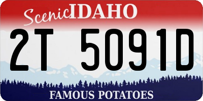 ID license plate 2T5091D