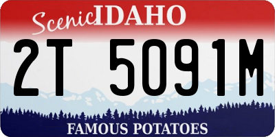 ID license plate 2T5091M