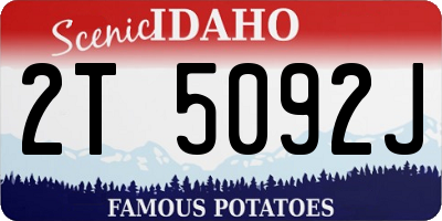 ID license plate 2T5092J
