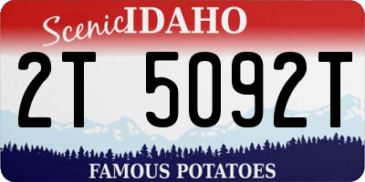 ID license plate 2T5092T