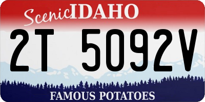 ID license plate 2T5092V