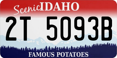 ID license plate 2T5093B