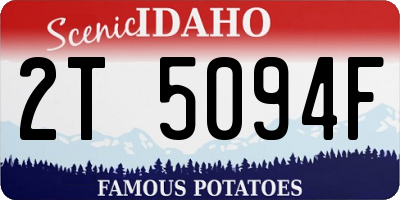ID license plate 2T5094F