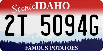 ID license plate 2T5094G