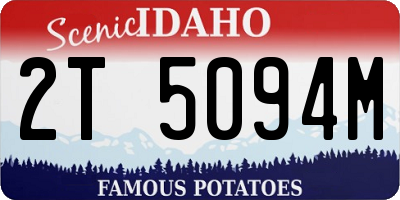 ID license plate 2T5094M