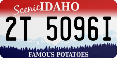 ID license plate 2T5096I