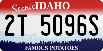 ID license plate 2T5096S