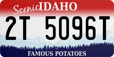 ID license plate 2T5096T