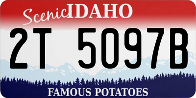 ID license plate 2T5097B