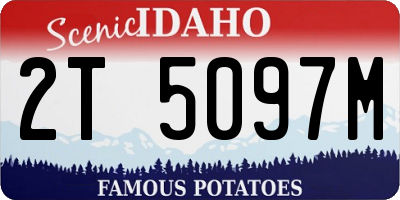 ID license plate 2T5097M