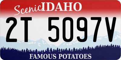 ID license plate 2T5097V
